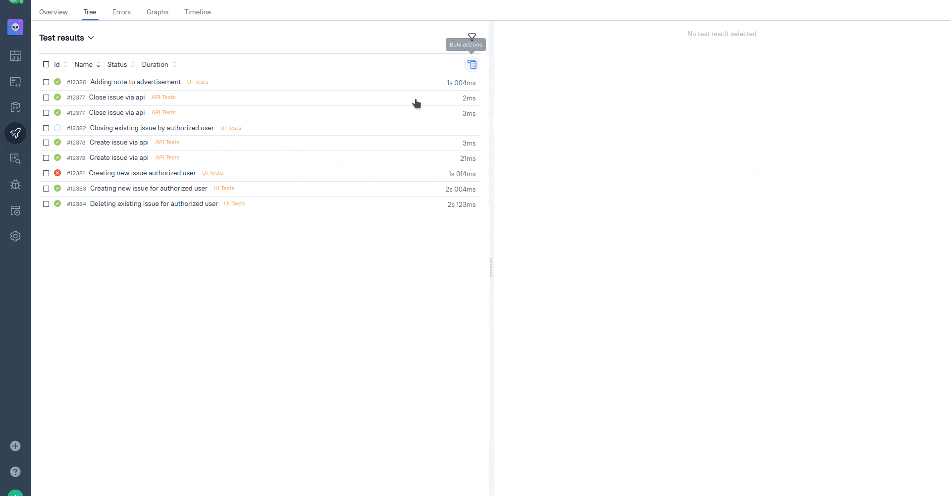 Rerunning failed tests